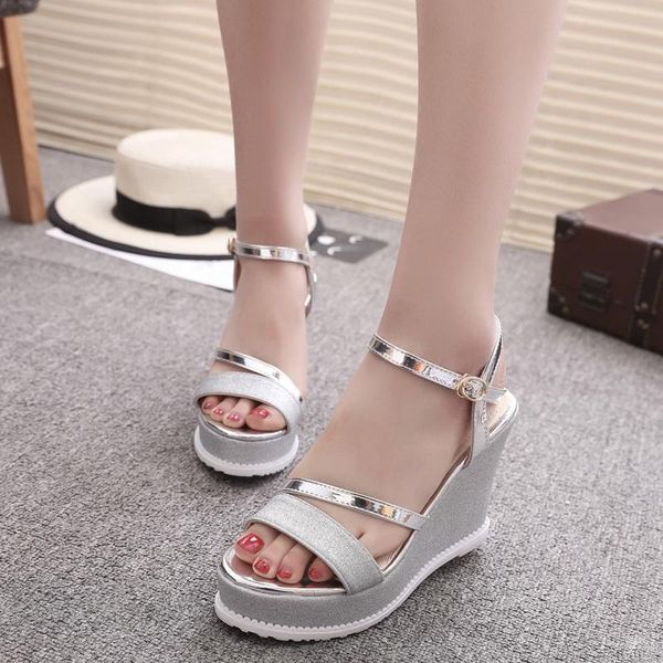 sandals women wedges shoes platform summer high heels bling wedding party silver, Black
sandals women wedges shoes platform summer high heels bling wedding party silver, Black