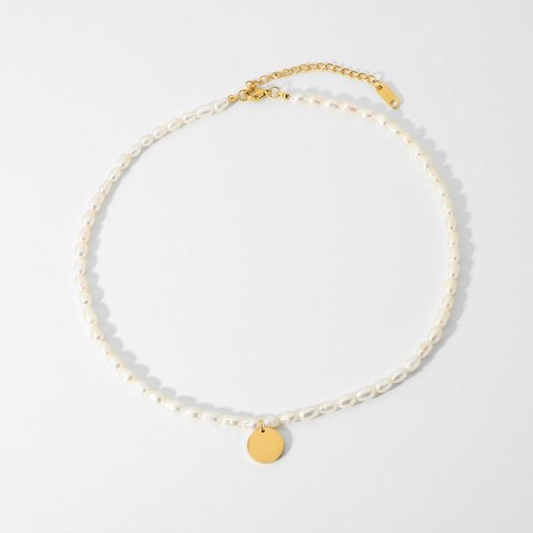 pendant necklaces elegant women natural pearl beaded chain chocker necklace 18k gold stainless round coin jewelry, Silver
pendant necklaces elegant women natural pearl beaded chain chocker necklace 18k gold stainless round coin jewelry, Silver