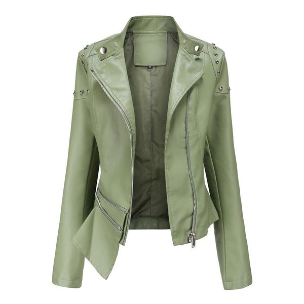 women's jackets 2021 spring autumn leather women green motorcycle pu long sleeve high end colorful biker streetwear jacket coat, Black;brown
women's jackets 2021 spring autumn leather women green motorcycle pu long sleeve high end colorful biker streetwear jacket coat, Black;brown