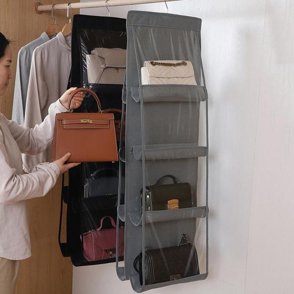 storage boxes & bins hanging bag 8 grids non-woven dust-proof tote handbag organizer pouch double sides closet rack hangers
storage boxes & bins hanging bag 8 grids non-woven dust-proof tote handbag organizer pouch double sides closet rack hangers