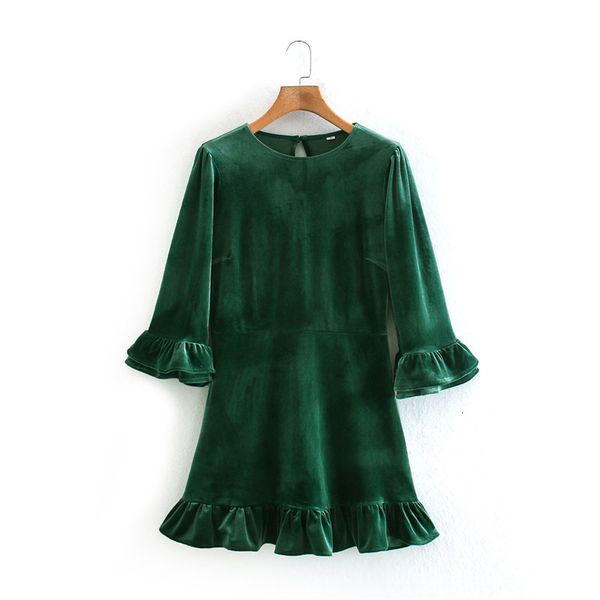 casual dresses women za green autumn velvet mini dress chic lady fashion puff sleeve cascade ruffles cuff high waist solid 44io, Black;gray
casual dresses women za green autumn velvet mini dress chic lady fashion puff sleeve cascade ruffles cuff high waist solid 44io, Black;gray
