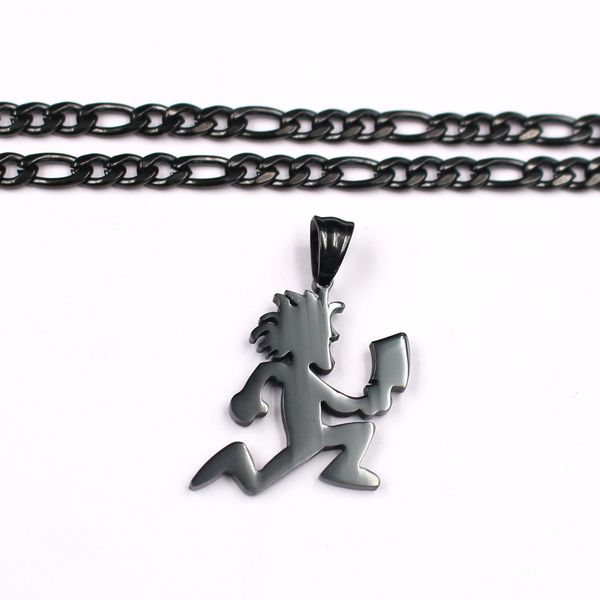 black small 1inch hatchetman charm juggalo pendant stainless steel necklace chain 24'' 4mm, Silver
black small 1inch hatchetman charm juggalo pendant stainless steel necklace chain 24'' 4mm, Silver