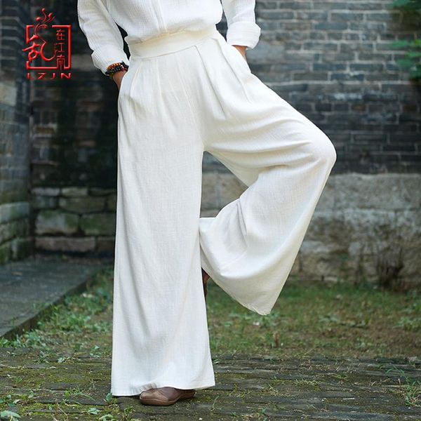 women's pants & capris lzjn 2021 spring summer culottes vintage cotton linen loose full length trousers women wide leg black 3 colors, Black;white
women's pants & capris lzjn 2021 spring summer culottes vintage cotton linen loose full length trousers women wide leg black 3 colors, Black;white