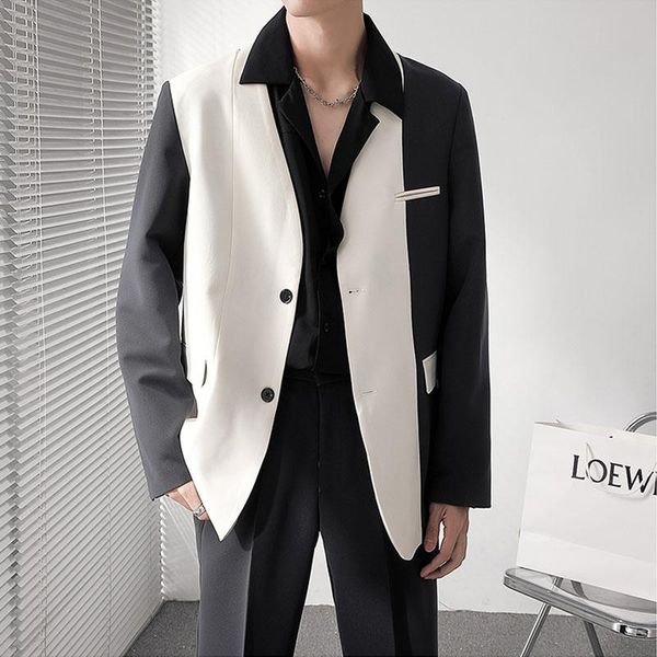men's suits & blazers collarless splice casual jacket man trendy fashion loose suit coat men japan korean streetwear vintage dress blaz, White;black
men's suits & blazers collarless splice casual jacket man trendy fashion loose suit coat men japan korean streetwear vintage dress blaz, White;black