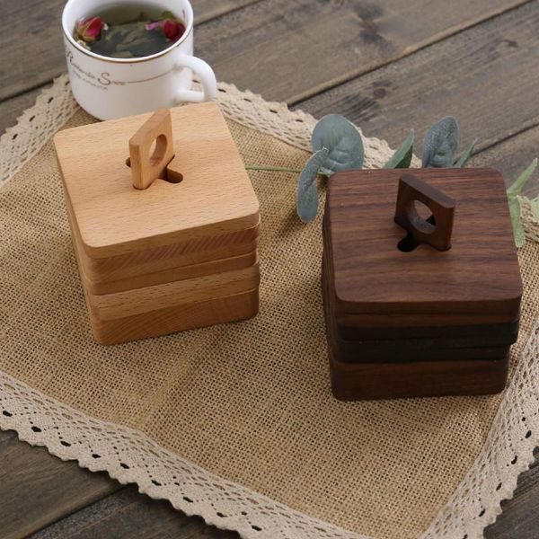 mats & pads household goods creative black walnut beech insulation 6 piece solid wood set tea cup holder customized logo
mats & pads household goods creative black walnut beech insulation 6 piece solid wood set tea cup holder customized logo