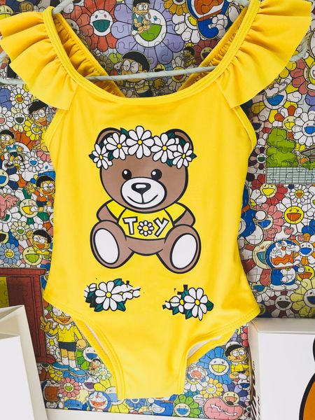 baby rompers bikini cotton bear swimmsuit kids clothing size 80-130, Blue