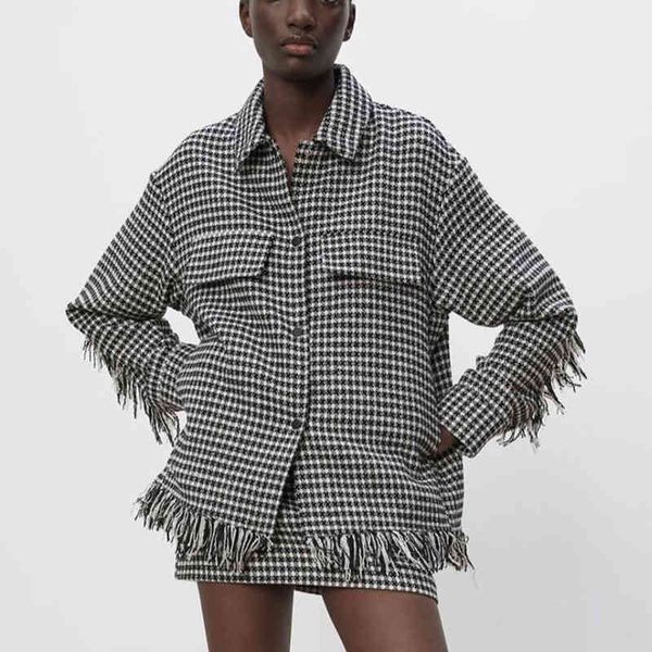 autumn women za coat jacket casual pocket turn down collar plaid overcoat fashion long sleeve coats 210422, Black;brown
autumn women za coat jacket casual pocket turn down collar plaid overcoat fashion long sleeve coats 210422, Black;brown