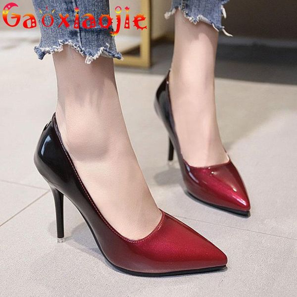 dress shoes fashion celebrity women gradient color pointed pumps 10cm model catwalk show high heels fine with single elegant party, Black
dress shoes fashion celebrity women gradient color pointed pumps 10cm model catwalk show high heels fine with single elegant party, Black