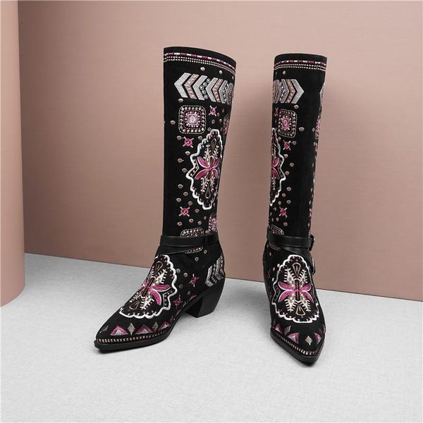boots esrfiyfe print leather winter womens knee high pointed toe block heels long black shoes l5o9
boots esrfiyfe print leather winter womens knee high pointed toe block heels long black shoes l5o9