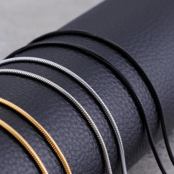 0.9mm width stainless steel round snake chain necklace for men women classic jewelry chains, Silver
0.9mm width stainless steel round snake chain necklace for men women classic jewelry chains, Silver