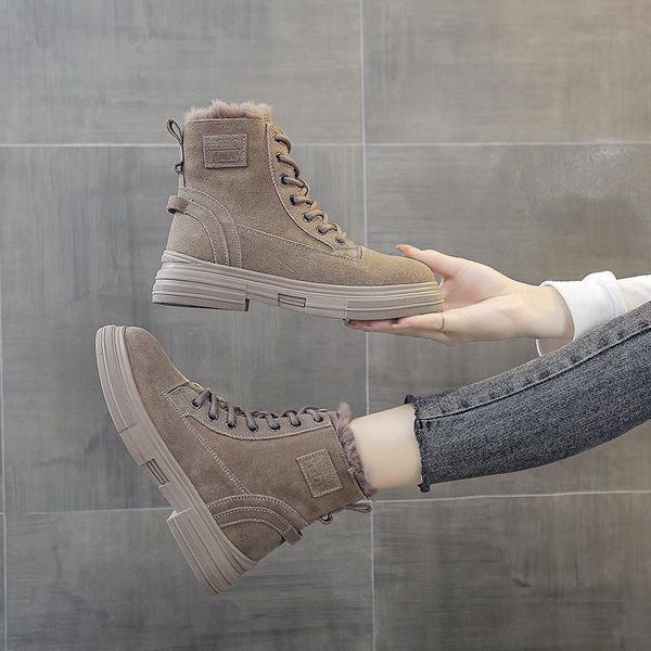 boots 2021 women winter warm platform lace up ladies women's shoes ankle female botas de mujer, Black
boots 2021 women winter warm platform lace up ladies women's shoes ankle female botas de mujer, Black