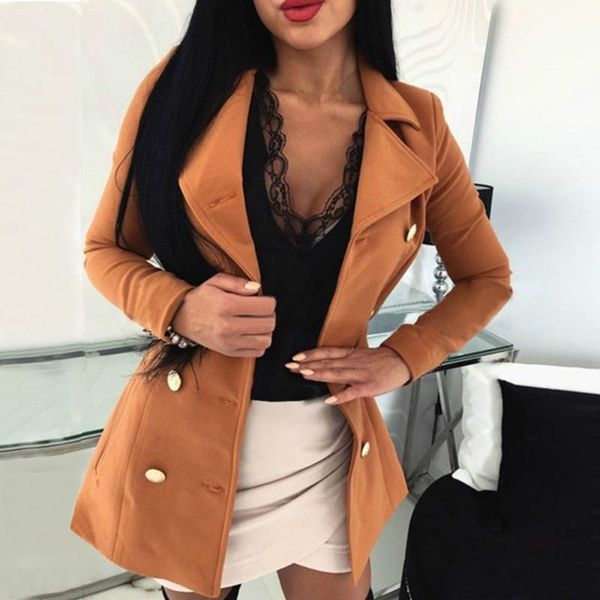 women's suits & blazers style women coat solid color slim buttons jacket casual femme long sleeve suit ladies clothes, White;black
women's suits & blazers style women coat solid color slim buttons jacket casual femme long sleeve suit ladies clothes, White;black