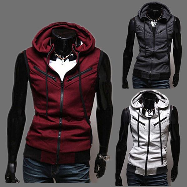 autumn men's zipper cardigan sweater sleeveless hoodie jacket casual vest men, Black
autumn men's zipper cardigan sweater sleeveless hoodie jacket casual vest men, Black