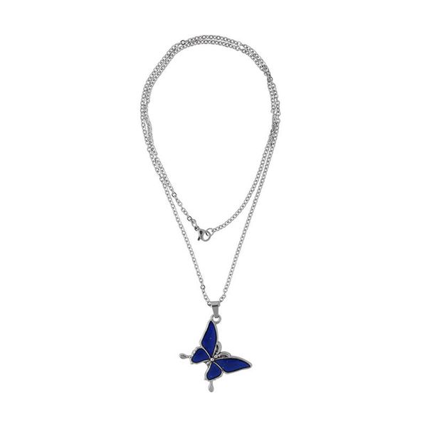 pendant necklaces fashion boho temperature sensing multicolor butterfly necklace for women stainless steel harajuku accessories jewlery, Silver
pendant necklaces fashion boho temperature sensing multicolor butterfly necklace for women stainless steel harajuku accessories jewlery, Silver