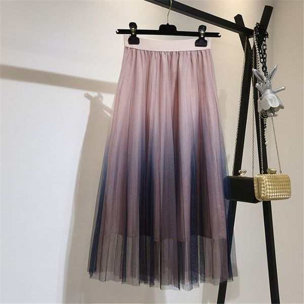 long tulle skirt women 2021 spring summer gradient korean elegant high waist a-line pleated school midi female skirts, Black
long tulle skirt women 2021 spring summer gradient korean elegant high waist a-line pleated school midi female skirts, Black