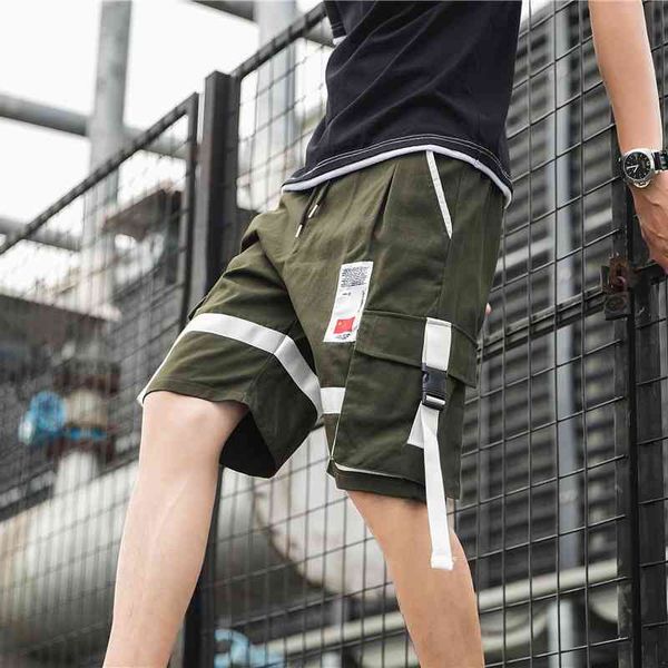 men's tooling shorts summer 2020 new loose capris mid fashion brand ins casual pants, White;black
men's tooling shorts summer 2020 new loose capris mid fashion brand ins casual pants, White;black