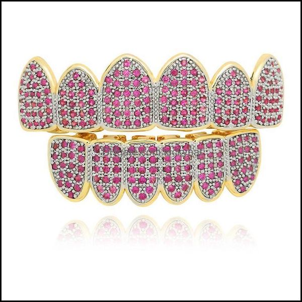 grillz, body jewelry jewelryrose red cubic zircon teeth set golden hip hop iced out mouth bottom dental grills drop delivery 2021 8posu, Black
grillz, body jewelry jewelryrose red cubic zircon teeth set golden hip hop iced out mouth bottom dental grills drop delivery 2021 8posu, Black