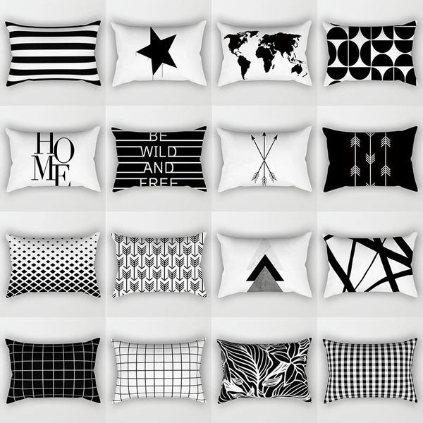 cushion/decorative pillow black white geometric cushion cover safety friendly home decor map 30x50cm case smooth pillowcase soft pillowslip
cushion/decorative pillow black white geometric cushion cover safety friendly home decor map 30x50cm case smooth pillowcase soft pillowslip
