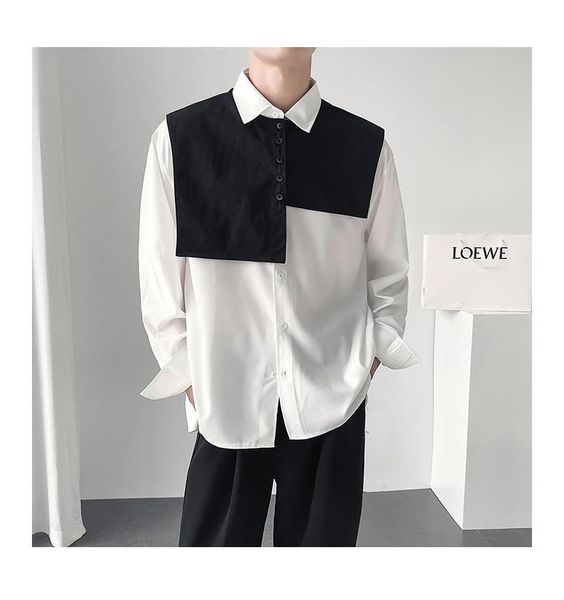 men's vests short vest four seasons dark department fashion personality asymmetric cutting design hair stylist shawl, Black;white
men's vests short vest four seasons dark department fashion personality asymmetric cutting design hair stylist shawl, Black;white