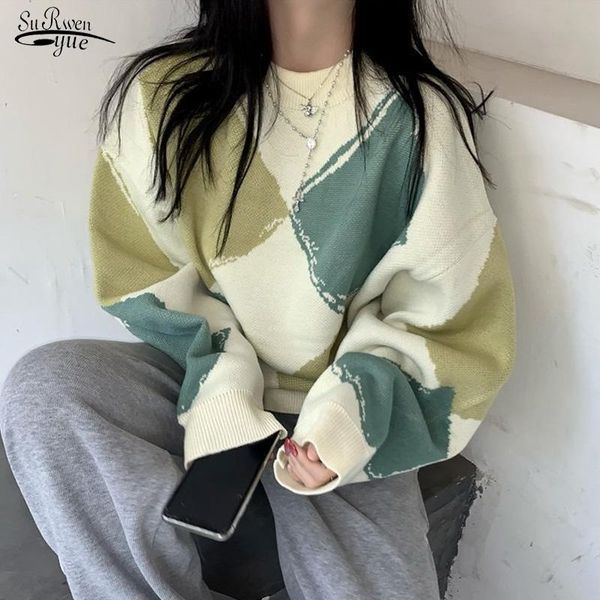 women's sweaters korean college style autumn winter 2021 lazy wind pullovers loose oversized o-neck knitted woman jumper mujer 17330, White;black
women's sweaters korean college style autumn winter 2021 lazy wind pullovers loose oversized o-neck knitted woman jumper mujer 17330, White;black