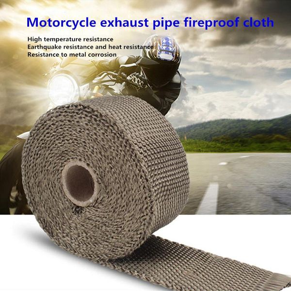 5m/10m/15m motorcycle exhaust thermal tape header heat wrap manifold insulation roll resistant with stainless ties system