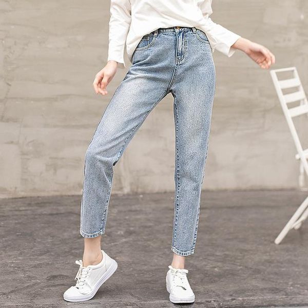 casual harem pants for women high waist loose cotton mom boyfriend denim trousers vintage jeans mujer 2021 women's, Blue
casual harem pants for women high waist loose cotton mom boyfriend denim trousers vintage jeans mujer 2021 women's, Blue