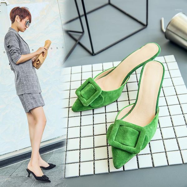 sweet poined toe buckle women mules suede leather high heels pumps est famale wedding party shoes woman size 34-431, Black
sweet poined toe buckle women mules suede leather high heels pumps est famale wedding party shoes woman size 34-431, Black