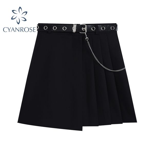 belt black pleated skirt with chain women gothic retro streetwear tide skirts lady high waist punk party bar solid clothing 210417
belt black pleated skirt with chain women gothic retro streetwear tide skirts lady high waist punk party bar solid clothing 210417