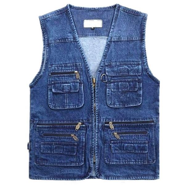men's vests 2021 autumn spring clothes sleeveless jacket denim jeans vest pography fish thin waistcoat plus size xl-6xl, Black;white 
men's vests 2021 autumn spring clothes sleeveless jacket denim jeans vest pography fish thin waistcoat plus size xl-6xl, Black;white