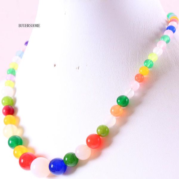 pendant necklaces handmade beaded necklace natural stone round green blue yellow pink white red jades for women jewelry gift re012, Silver
pendant necklaces handmade beaded necklace natural stone round green blue yellow pink white red jades for women jewelry gift re012, Silver