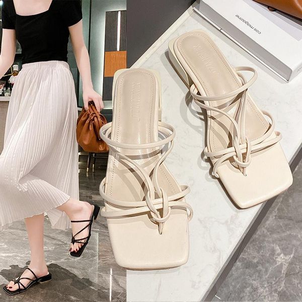 sandals fashion woven women's thin straps square toe thick heel flip-flop slippers women shoes, Black
sandals fashion woven women's thin straps square toe thick heel flip-flop slippers women shoes, Black
