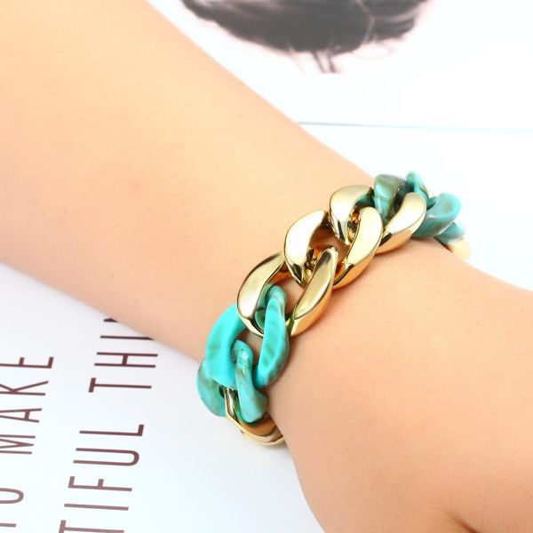 charm bracelets 9 colors punk resin acrylic bangles green/red chunky thick couple on hand for women wrist chain jewelry, Golden;silver
charm bracelets 9 colors punk resin acrylic bangles green/red chunky thick couple on hand for women wrist chain jewelry, Golden;silver