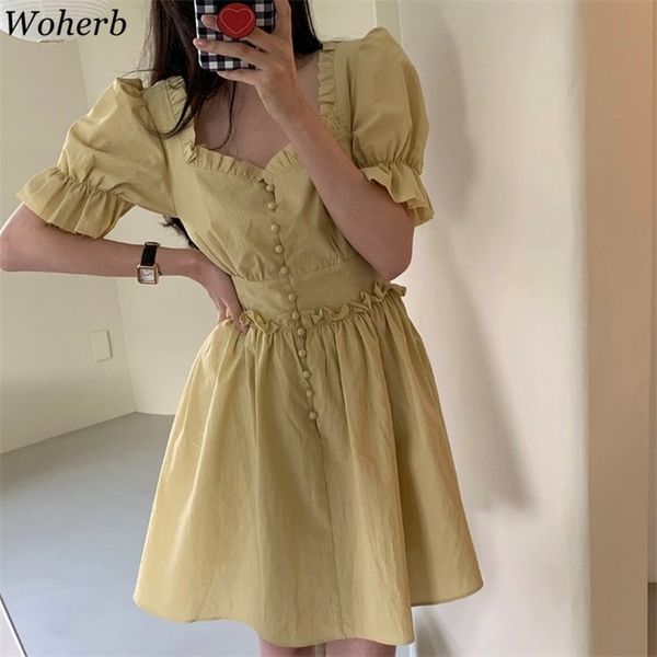 dresses women summer puff short sleeve square collar robe sweet ruffles slim waist vestidos elegant white dress 210519, Black;gray
dresses women summer puff short sleeve square collar robe sweet ruffles slim waist vestidos elegant white dress 210519, Black;gray