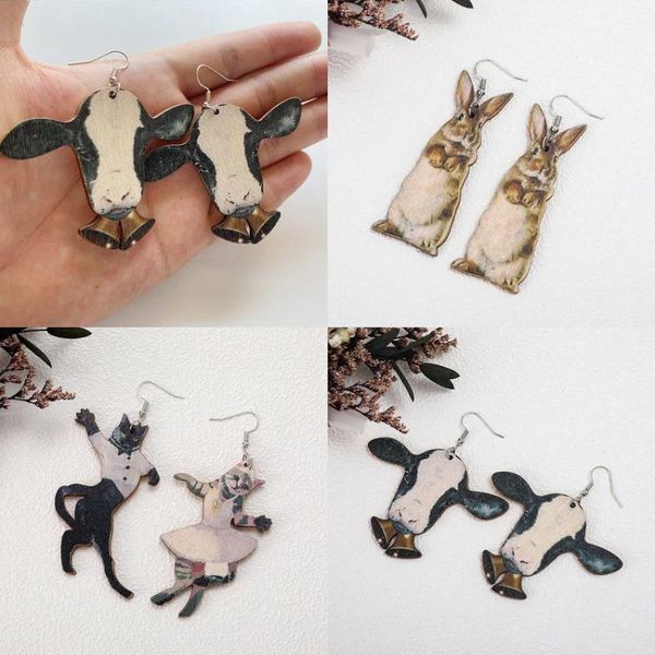 dangle & chandelier colored natural wood cow cat drop earrings for women trendy chic wooden animal christmas jewelry wholesale, Silver
dangle & chandelier colored natural wood cow cat drop earrings for women trendy chic wooden animal christmas jewelry wholesale, Silver