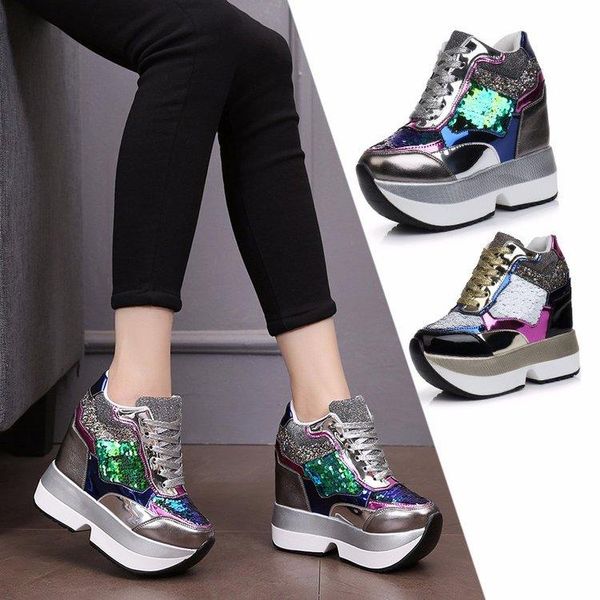 women's shoes will be added korean version with one-shoe height 8cm thick bottom casual dress, Black
women's shoes will be added korean version with one-shoe height 8cm thick bottom casual dress, Black