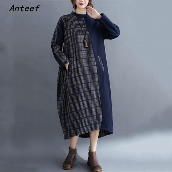 casual dresses long sleeve plus size cotton vintage plaid for women loose autumn winter dress elegant clothes 2021 ladies, Black;gray
casual dresses long sleeve plus size cotton vintage plaid for women loose autumn winter dress elegant clothes 2021 ladies, Black;gray