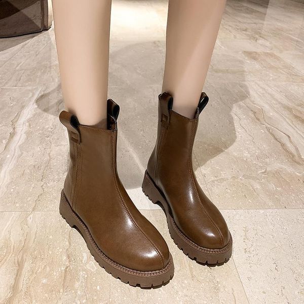 boots ankle platform women shoes winter plush thick sole british style warm chunky black brown mujer
boots ankle platform women shoes winter plush thick sole british style warm chunky black brown mujer