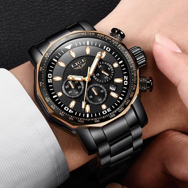 wristwatches lige fashion mens watches sports quartz all steel male clock military waterproof chronograph relogio masculino, Slivery;brown
wristwatches lige fashion mens watches sports quartz all steel male clock military waterproof chronograph relogio masculino, Slivery;brown