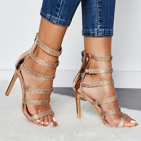 women summer 11.5cm high heels sandals lady bling crystal gold pumps gladiator scarpins strap luxury glitter shoes, Black
women summer 11.5cm high heels sandals lady bling crystal gold pumps gladiator scarpins strap luxury glitter shoes, Black