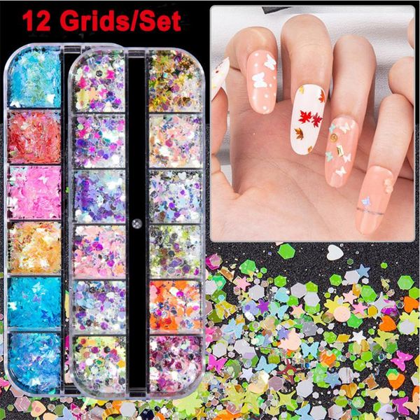 nail glitter 1box holographic colorful giltter snowflake butterfly love heart shape design art sequins, Silver;gold
nail glitter 1box holographic colorful giltter snowflake butterfly love heart shape design art sequins, Silver;gold