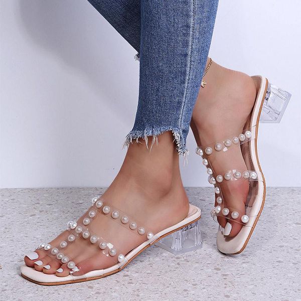 slippers women transparent square toe ladies shoes med heels patchwork pearl 2021 fashion summer outdoor casual flip flops mujer, Black
slippers women transparent square toe ladies shoes med heels patchwork pearl 2021 fashion summer outdoor casual flip flops mujer, Black