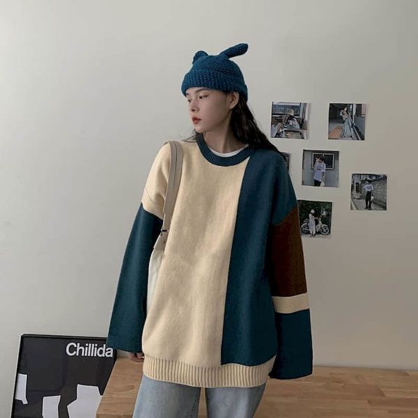 women's sweaters spring autumn for women plus size long sleeve oversize korean clothes vintage harajuku punk patchwork o-neck, White;black
women's sweaters spring autumn for women plus size long sleeve oversize korean clothes vintage harajuku punk patchwork o-neck, White;black
