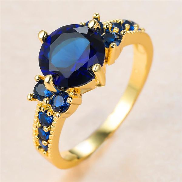 Vintage Female Blue Crystal Stone Jewelry Charm Gold Color Thin Wedding Rings For Women Luxury Round Zircon Engagement Ring, Slivery;golden
Vintage Female Blue Crystal Stone Jewelry Charm Gold Color Thin Wedding Rings For Women Luxury Round Zircon Engagement Ring, Slivery;golden