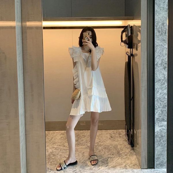 casual dresses women women's summer asymmetric white ruffle skirt vestido de mujer femme robe, Black;gray
casual dresses women women's summer asymmetric white ruffle skirt vestido de mujer femme robe, Black;gray
