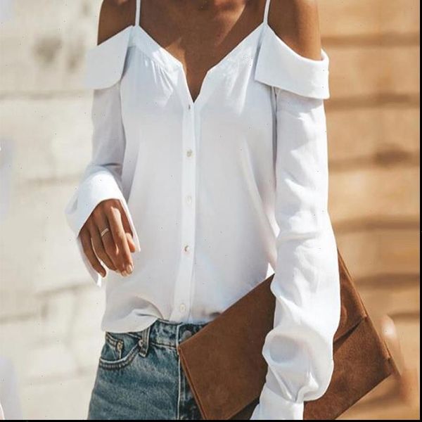 off shoulder one v womens shirts neck long sleeved solid color sling shirt plus size summer top, White
off shoulder one v womens shirts neck long sleeved solid color sling shirt plus size summer top, White