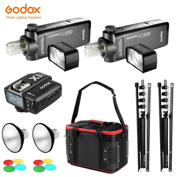 2x godox ad200l high speed sync flash strobe built-in 2.4g wireless + light stand ad-m standard reflector carry bag flashes
2x godox ad200l high speed sync flash strobe built-in 2.4g wireless + light stand ad-m standard reflector carry bag flashes