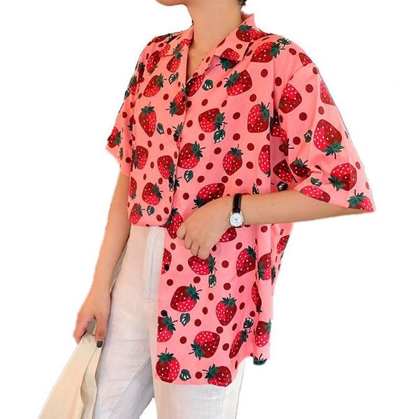 summer beach womens blouses women shirt harajuku kawaii girl blouse strawberry polka dot print short sleeve blusa female hawaii, White
summer beach womens blouses women shirt harajuku kawaii girl blouse strawberry polka dot print short sleeve blusa female hawaii, White