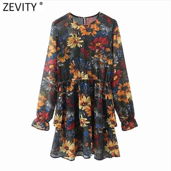 zevity women fashion o neck flower print double layer ruffles mini dress female chic party vestido long sleeve cloth ds4970 210419, Black;gray
zevity women fashion o neck flower print double layer ruffles mini dress female chic party vestido long sleeve cloth ds4970 210419, Black;gray