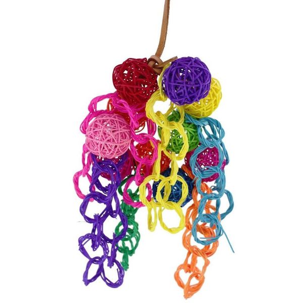 other bird supplies colorful rattan ball cowhide rope string portable pet parrot biting toy cage accessories
other bird supplies colorful rattan ball cowhide rope string portable pet parrot biting toy cage accessories
