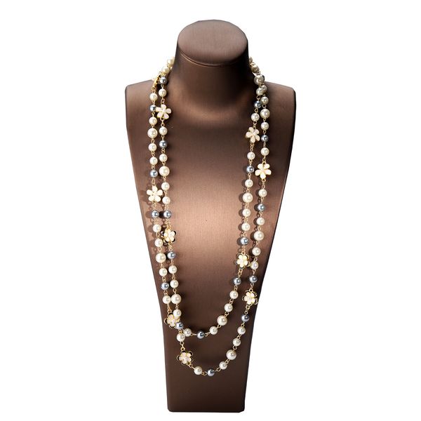 pearl sweater chain long pendant jewelry clothes accessories women's fashion necklace, Silver
pearl sweater chain long pendant jewelry clothes accessories women's fashion necklace, Silver